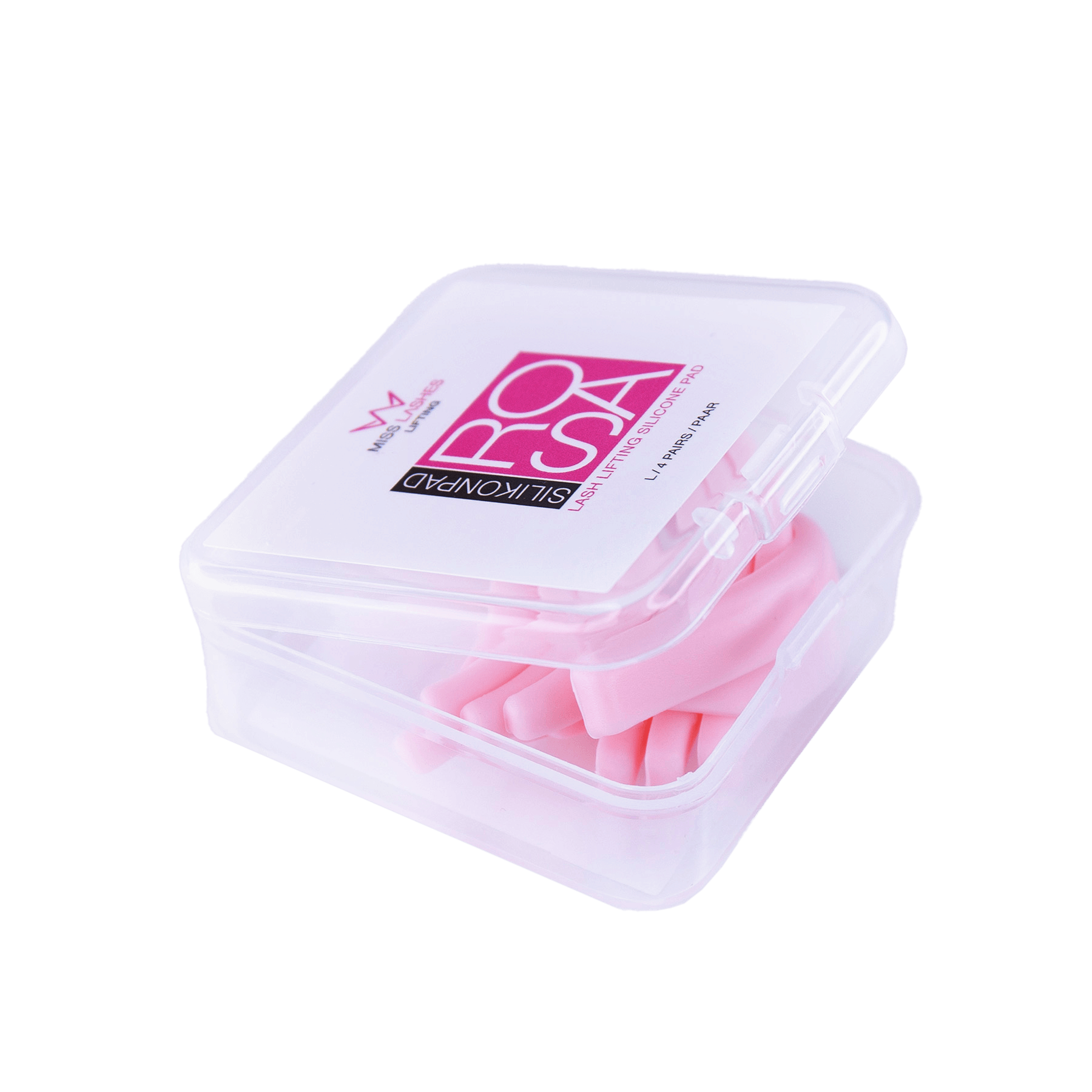 MISS LASHES Selbsthaftende Silikonpads in Rosa - L-Curl Mixbox