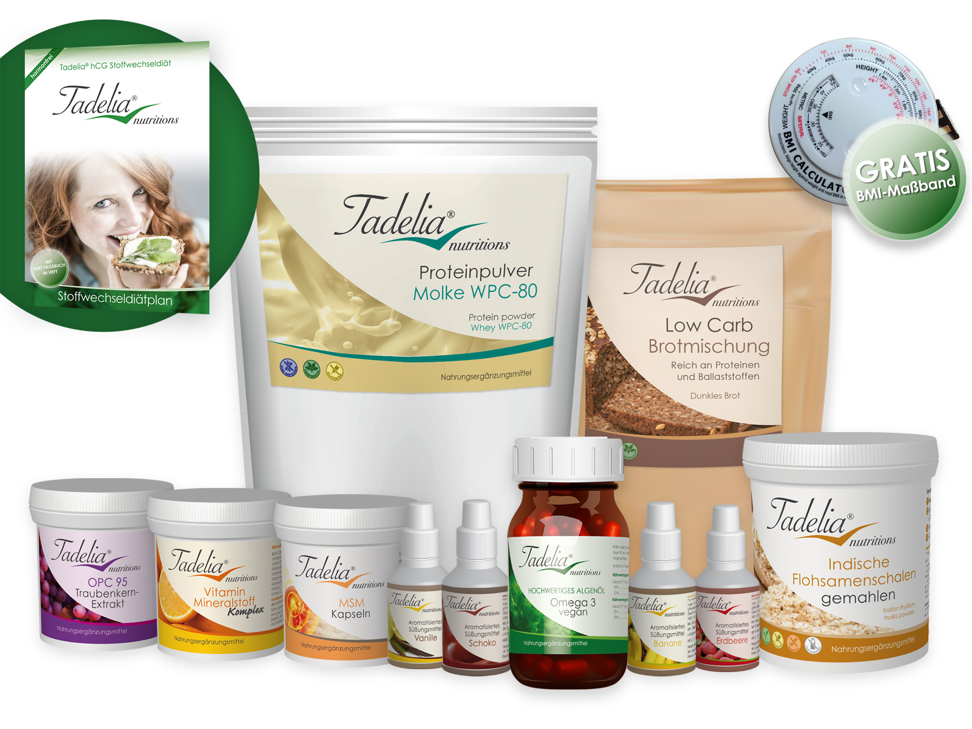 Tadelia® hCG Stoffwechseldiät PAKET 2 | Starterset ohne Hormony Complex G