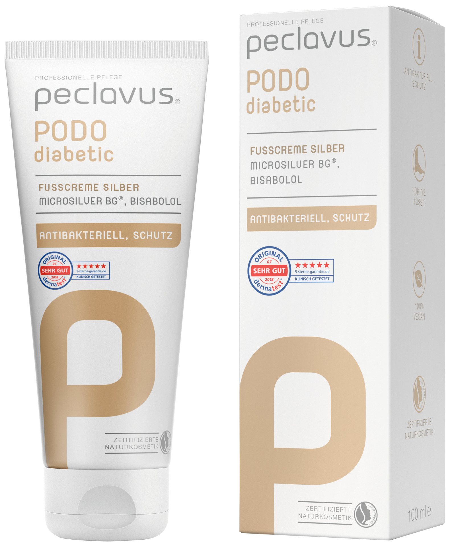 Peclavus PODOdiabetic Fußcreme Silber | 100 ml