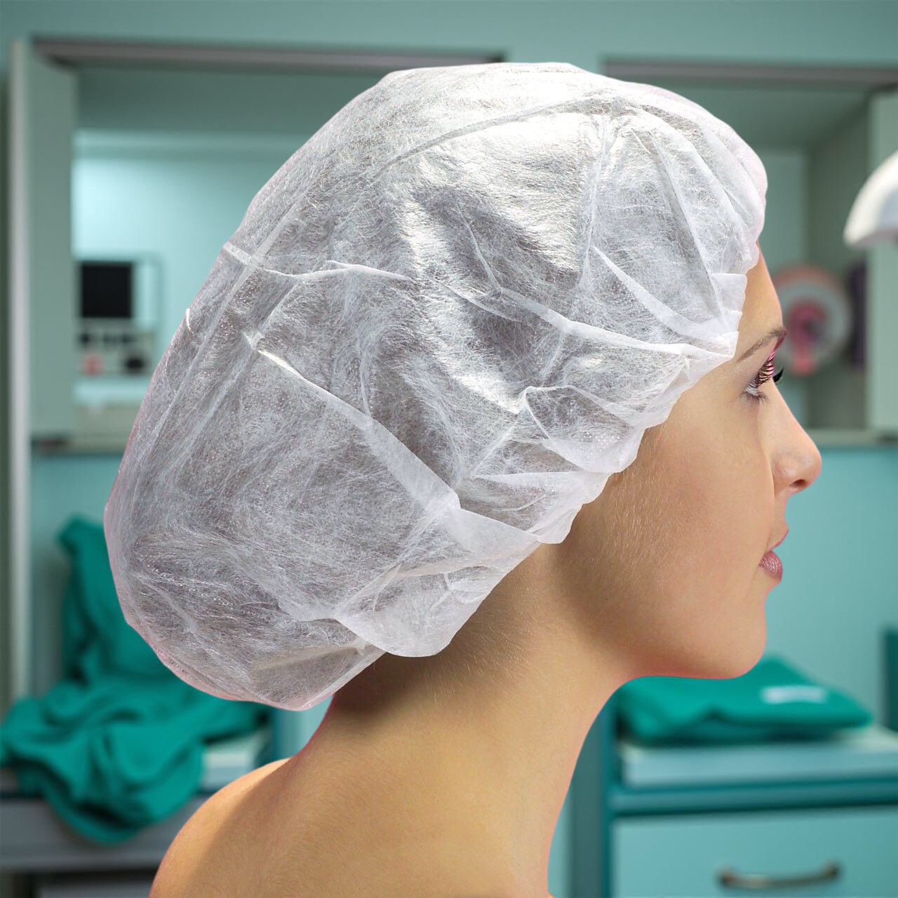 Einweg-Kopfhauben Standard weiß, 100 Stück
