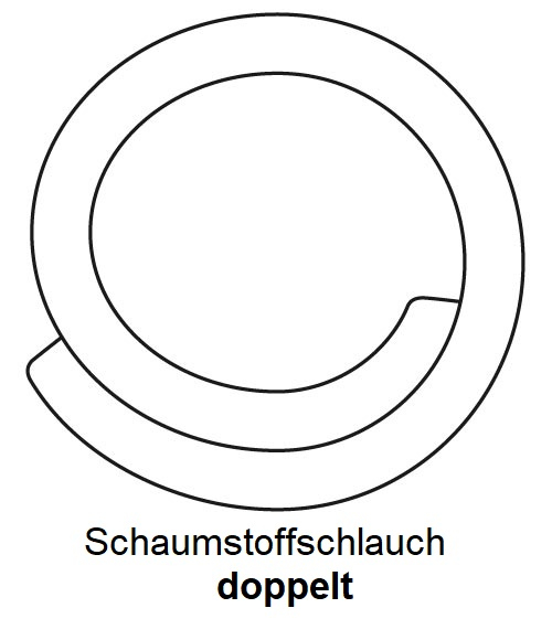 Schaumstoffschlauch Ø 21 mm einfach 10 Stück