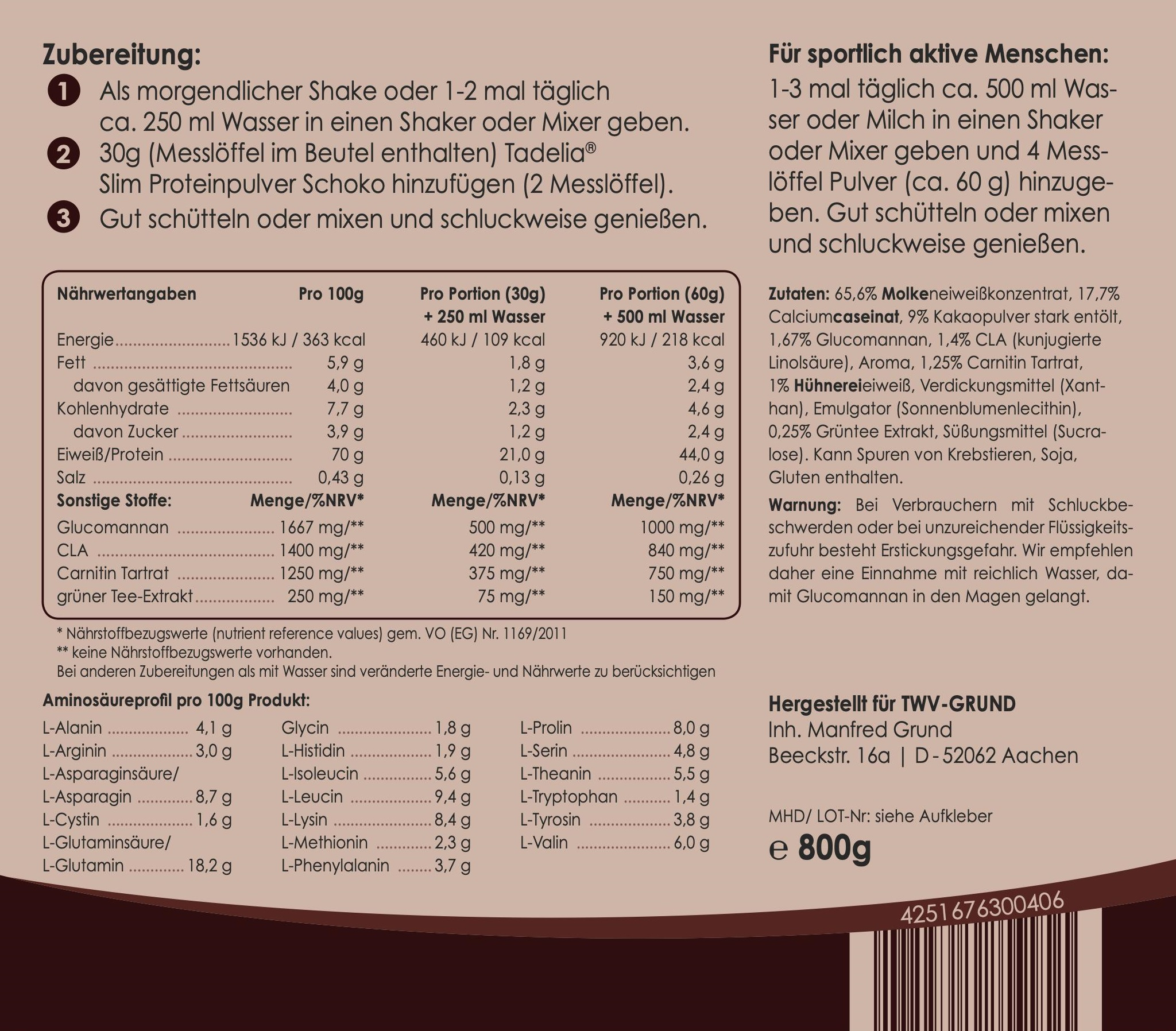 Tadelia® hCG* Stoffwechseldiät | Entschlackungsdiät
