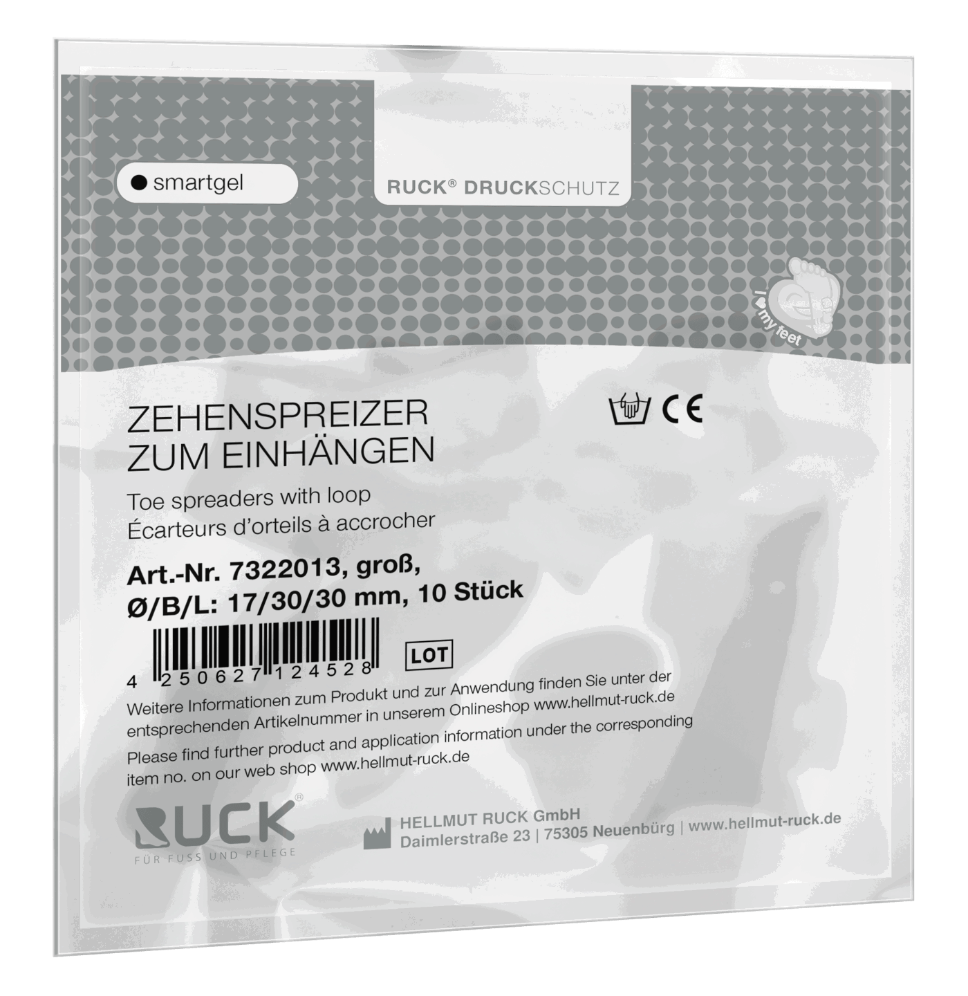 RUCK smartgel Zehenspreizer zum Einhängen, Gr. L, B/L/Ø: 30/30/17 mm, 10 Stück RUCK smartgel Zehenspreizer zum Einhängen, Gr. L, B/L/Ø: 30/30/17 mm, 10 Stück