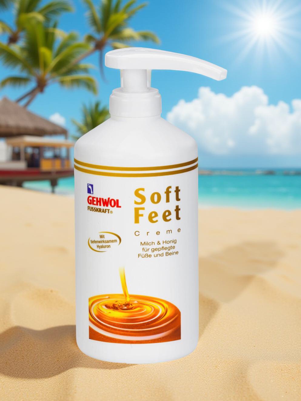 GEHWOL FUSSKRAFT Soft Feet Creme mit Milch & Honig 500 ml