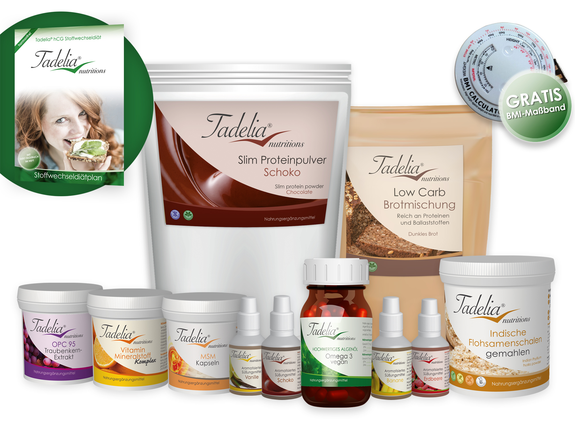 Tadelia® hCG Stoffwechseldiät PAKET 2 | Starterset ohne Hormony Complex G