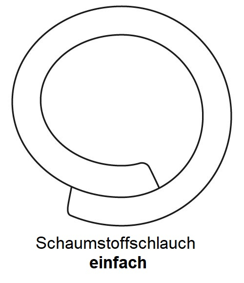 Schaumstoffschlauch Ø 25 mm einfach 10 Stück