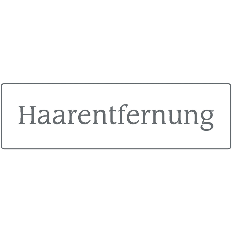 🟡 Hinweisschild Haarentfernung 35 x 10 cm rechteckig