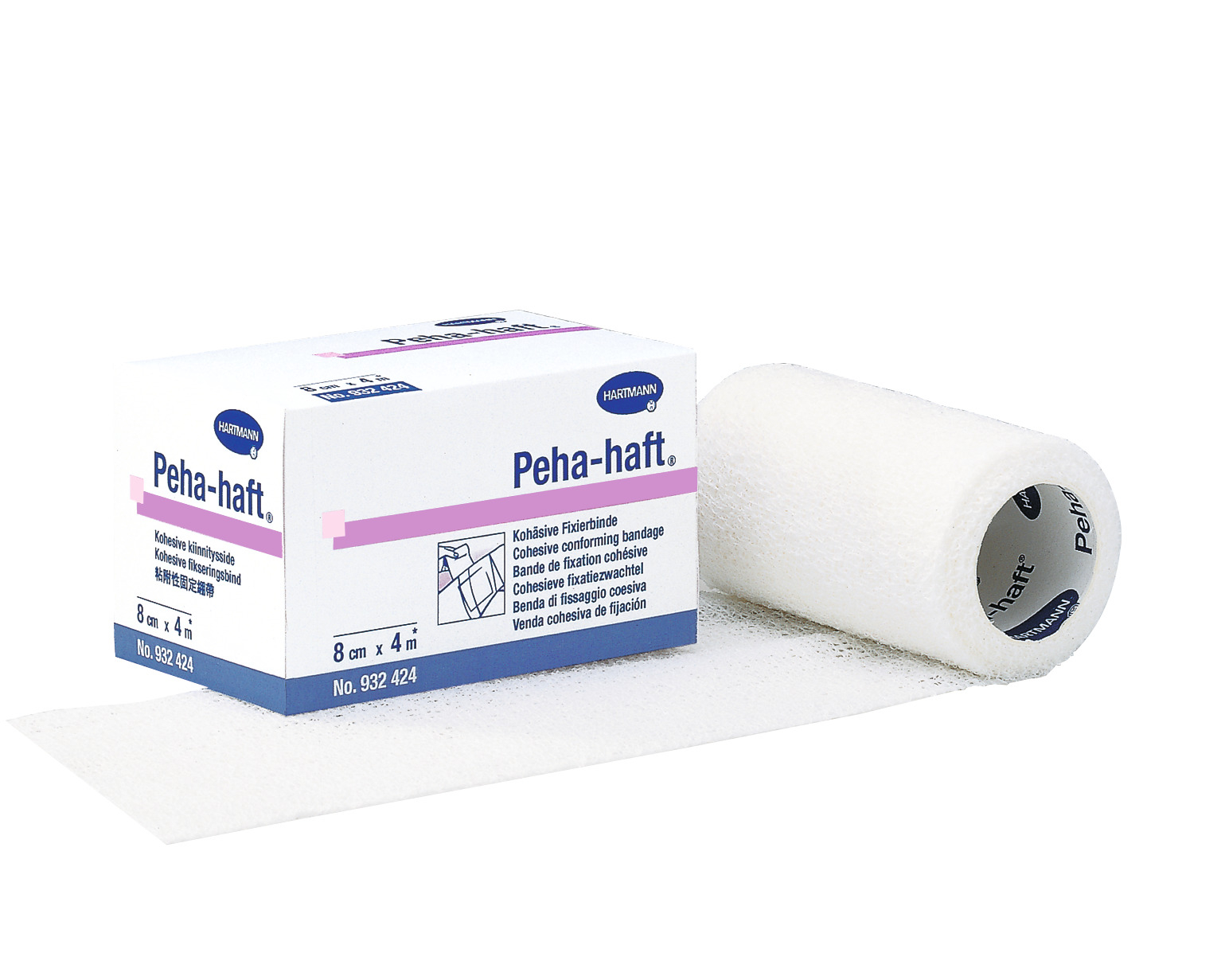 Peha-haft Fixierbunde latexfrei, 4 m x 8 cm