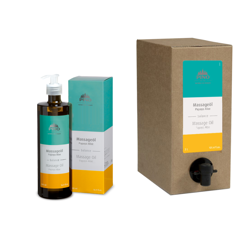 PINO naturreine Aroma Massageöle Papaya Aloe - balance 3 l