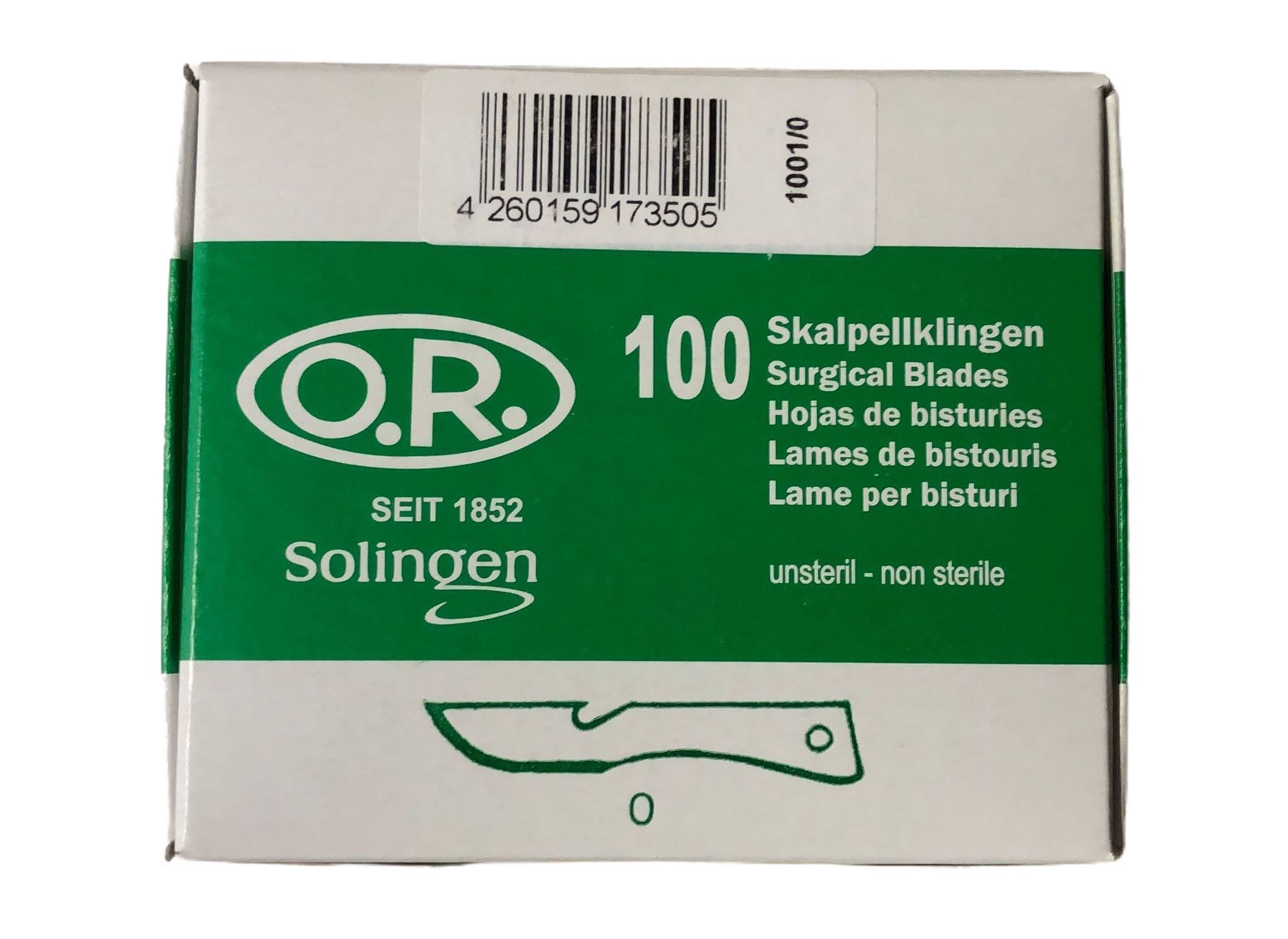 OR Skalpellklingen für technischen Gebrauch Figur 0 | 100 Stück OR Skalpellklingen für technischen Gebrauch Figur 0 | 100 Stück