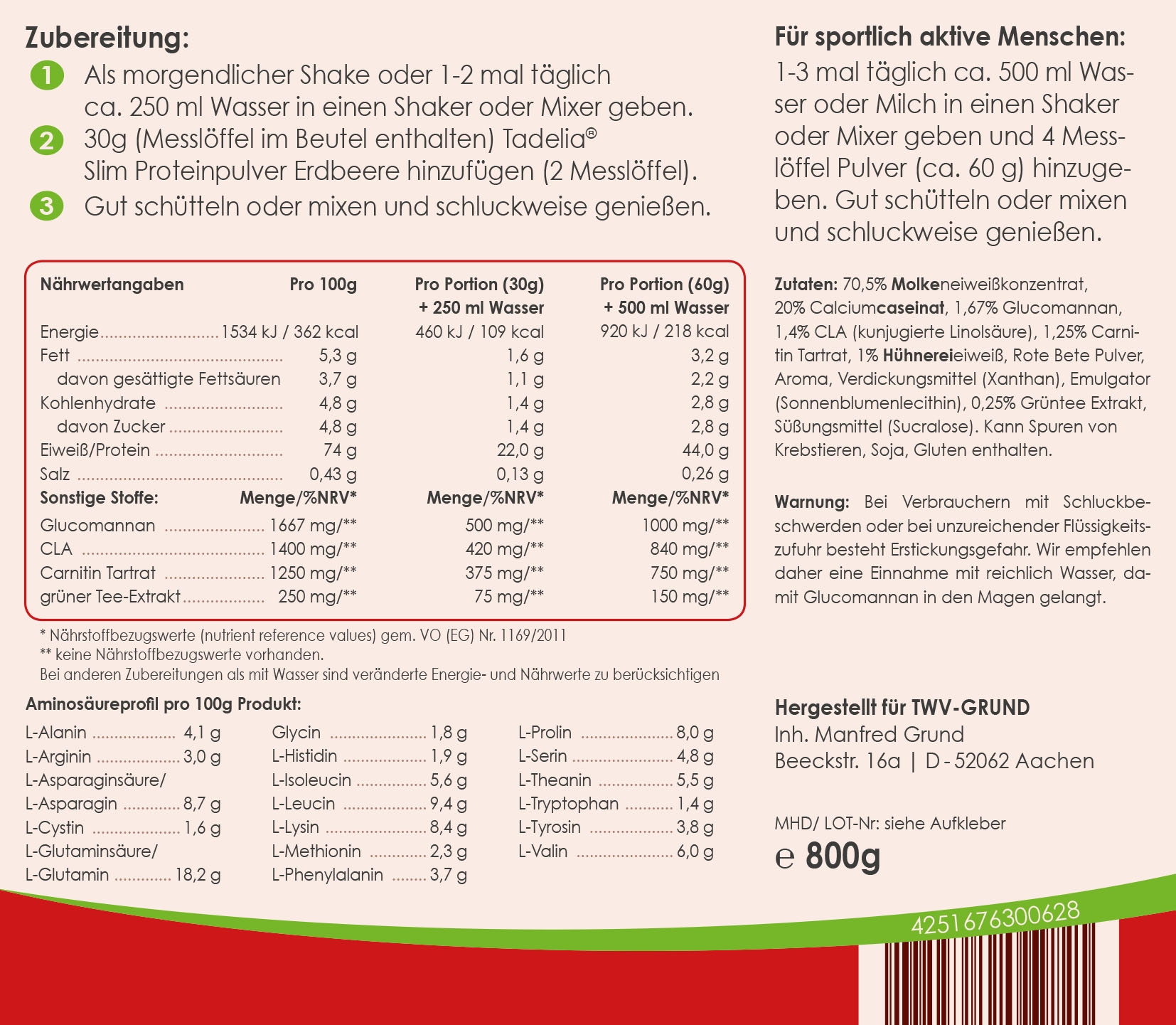 Tadelia® hCG Stoffwechseldiät PAKET 1 | Starterset mit Hormony Complex G