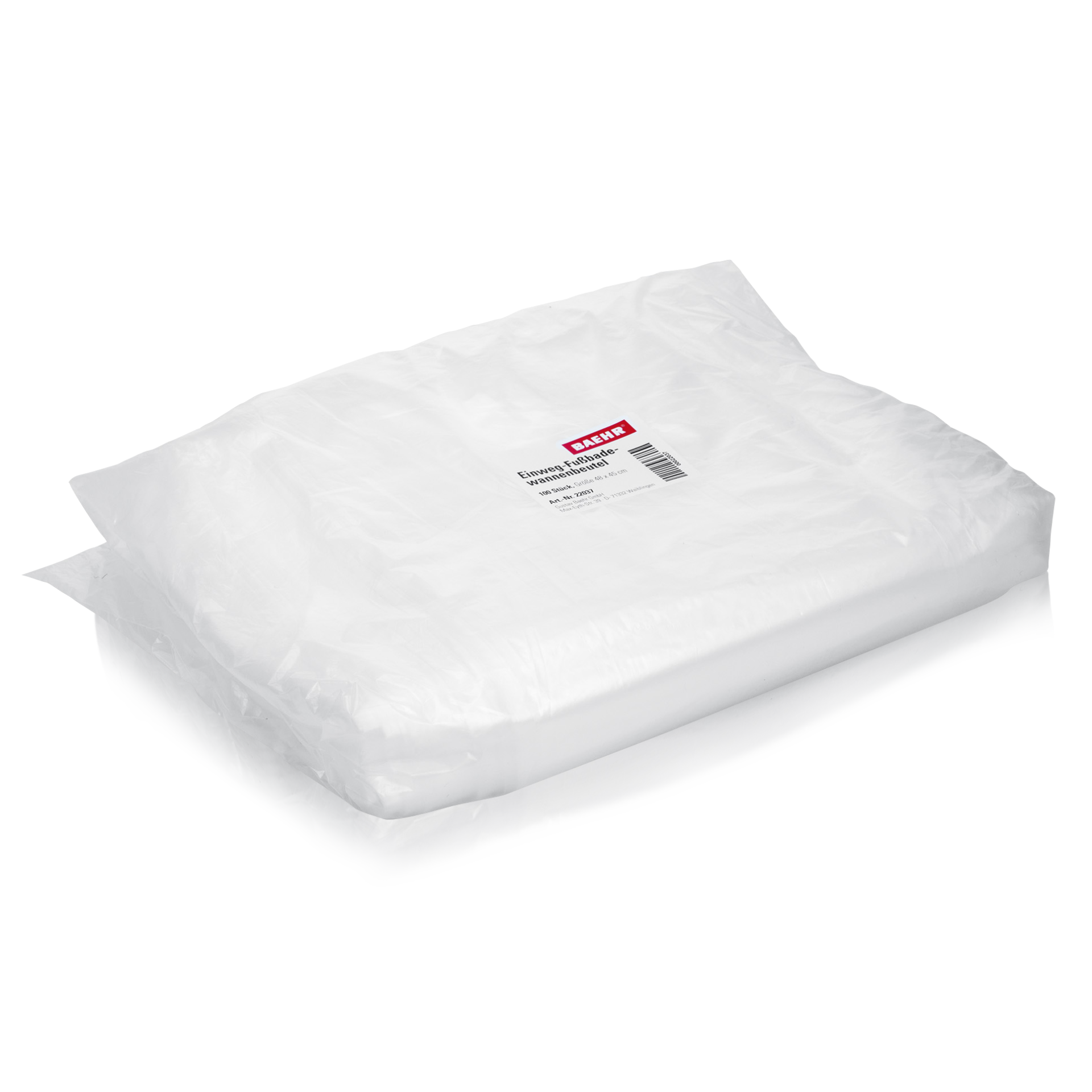BAEHR Einweg-Fußbadewannenbeutel einfach, 48 x 45 cm 1 Pack (100 Stk.)