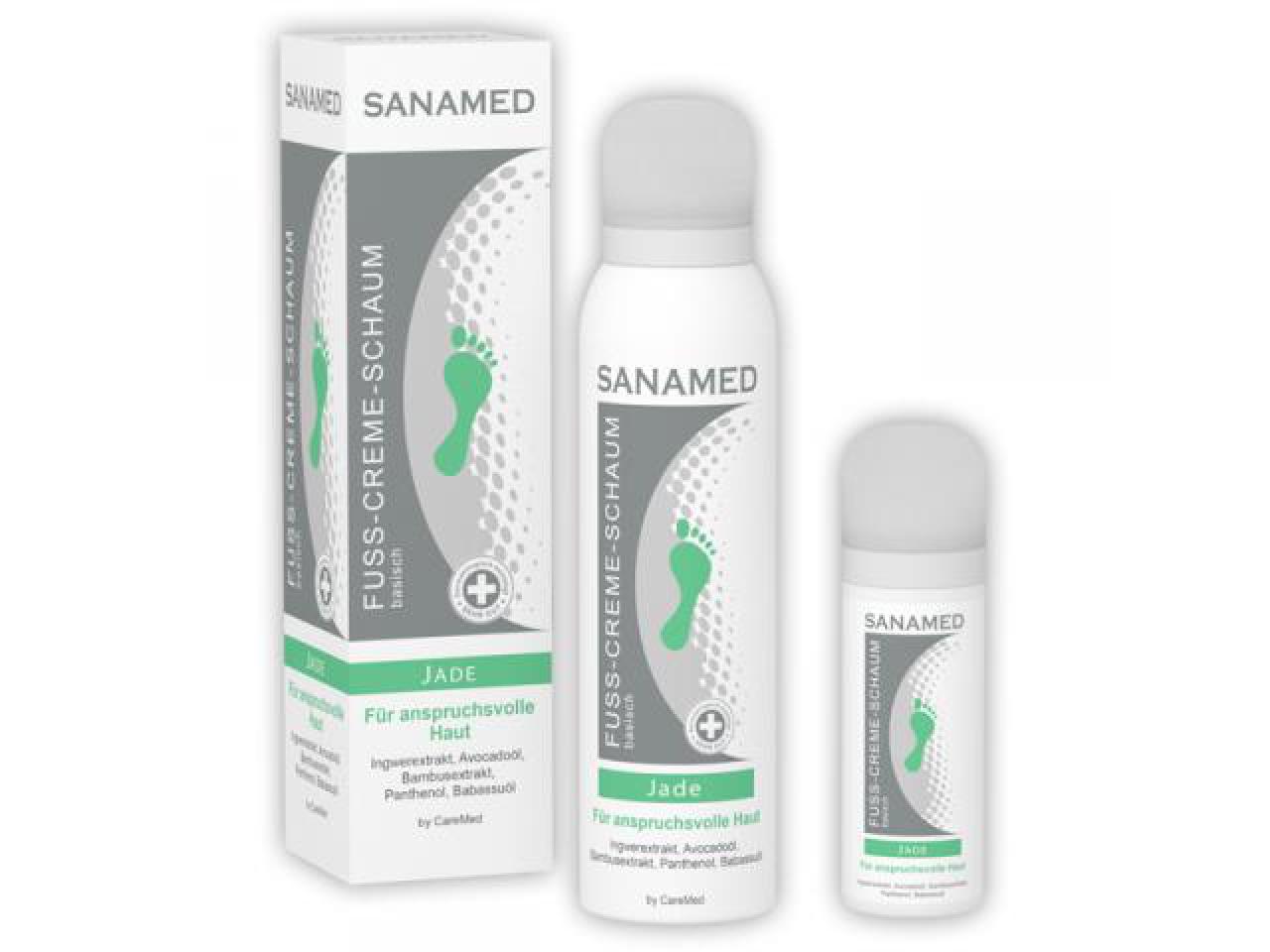 Sanamed Fuß-Creme-Schaum "Jade" - 150 ml