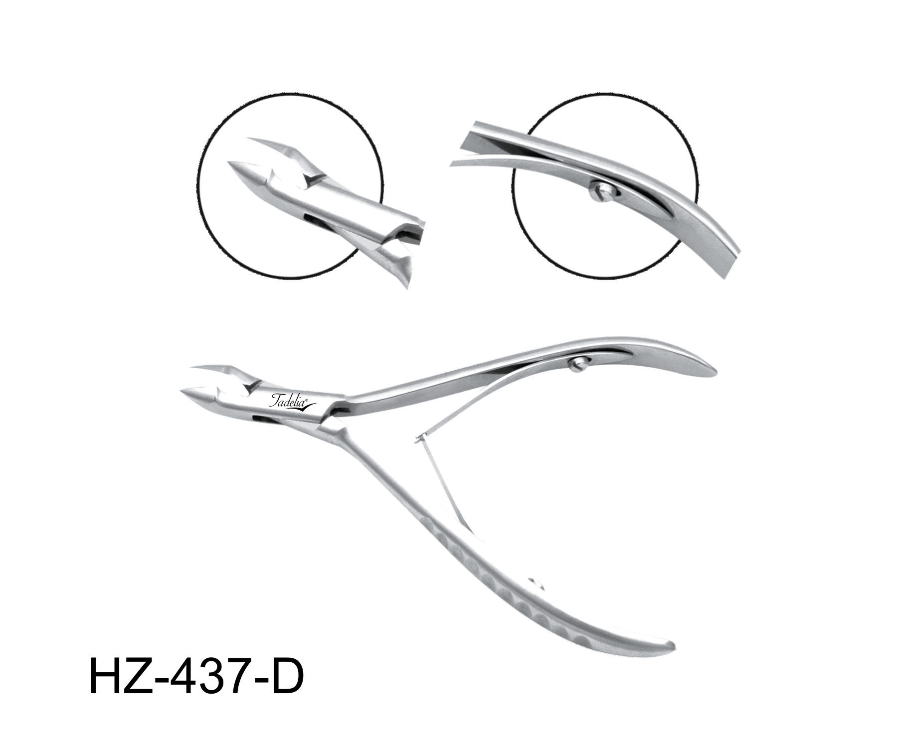 Tadelia® Professional Hautzange für diabetische Fußpflege | HZ-437-D | Länge 11,5 cm Schneide 7 mm 