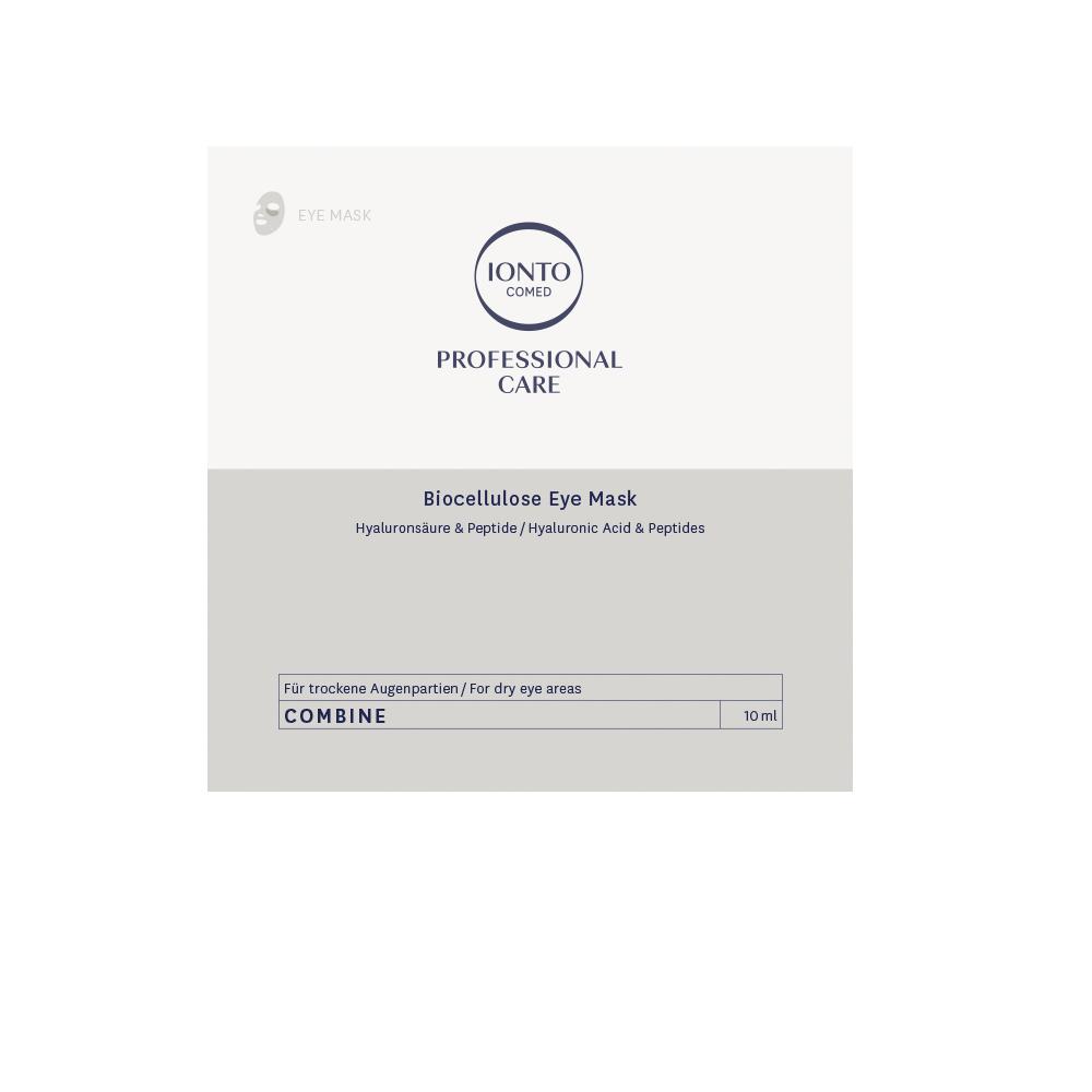 🔷 IONTO-COMED Professional Care Combine Bio-Cellulose-Mask Eye Mask 10 Stück