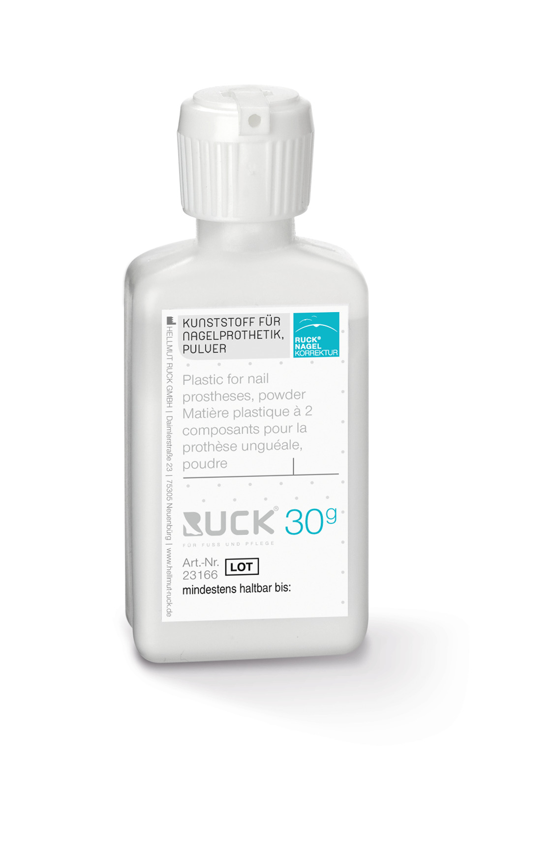 RUCK NAGELKORREKTUR Kunststoff für Nagelprothetik | Pulver 30 g