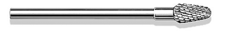 BUSCH Nagelfräser, birnenförmig, Hartmetall, mittlere X-Verzahnung, Ø 4,0 mm, 1 Stück