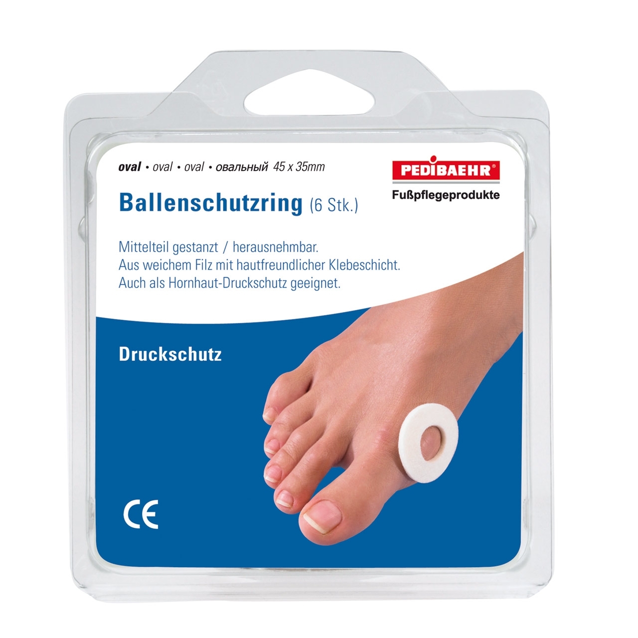 Pedibaehr Ballenschutzringe oval 45x35mm 6 Stück Pedibaehr Ballenschutzringe oval 45x35mm 6 Stück