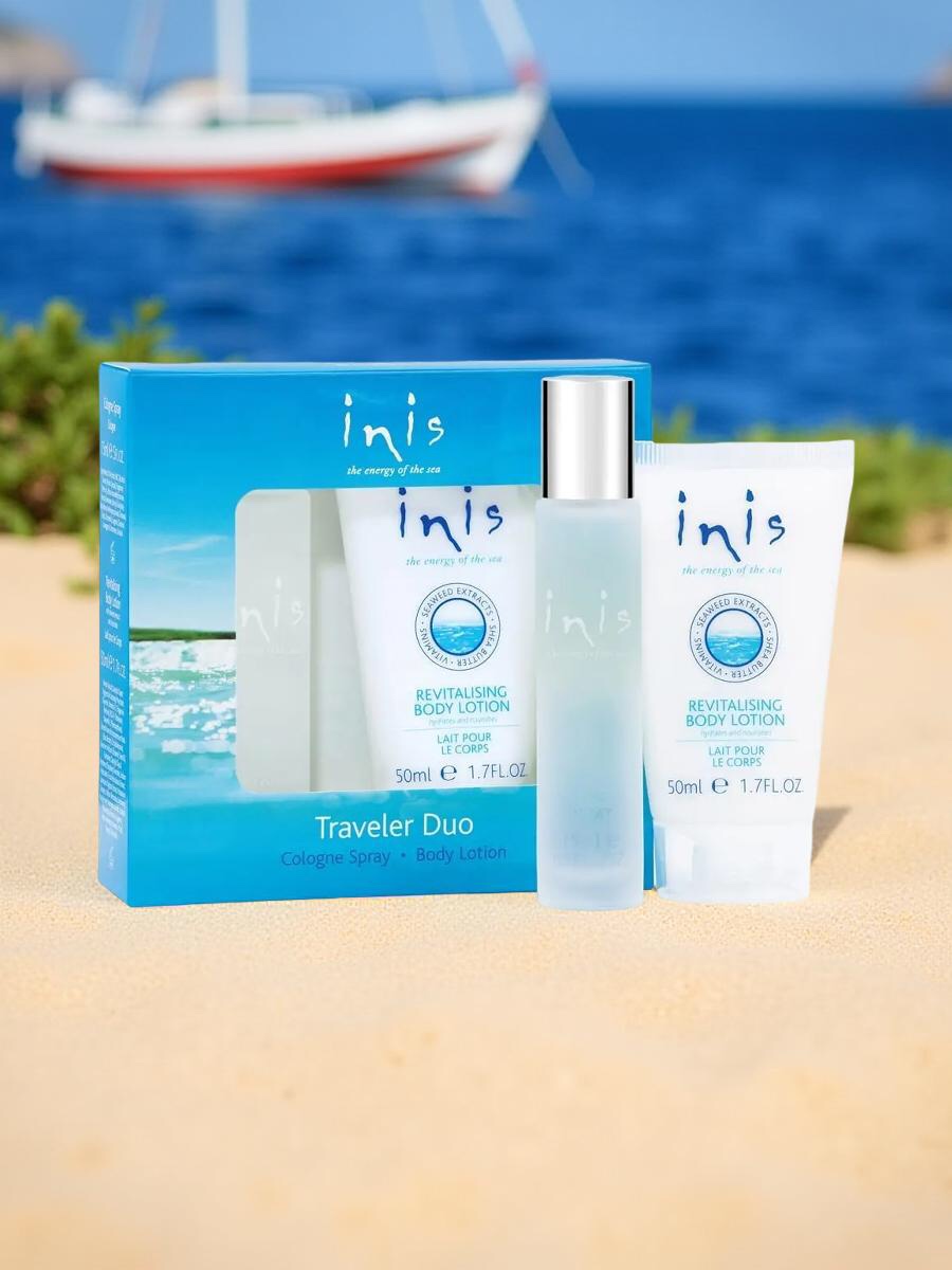 Inis Reise Duo Eau de Cologne Sprühflasche 15 ml und Bodylotion 50 ml