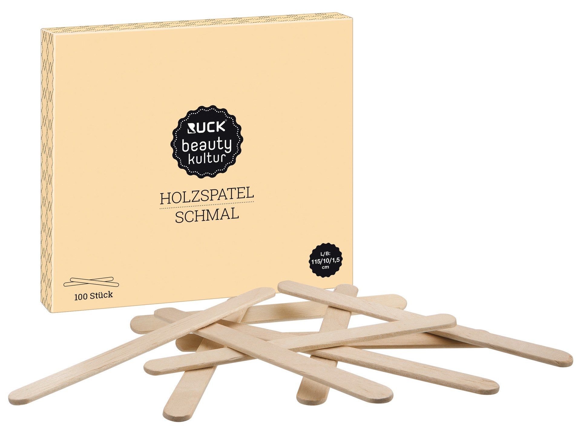 RUCK beautykultur Holzspatel schmal | 100 Stück