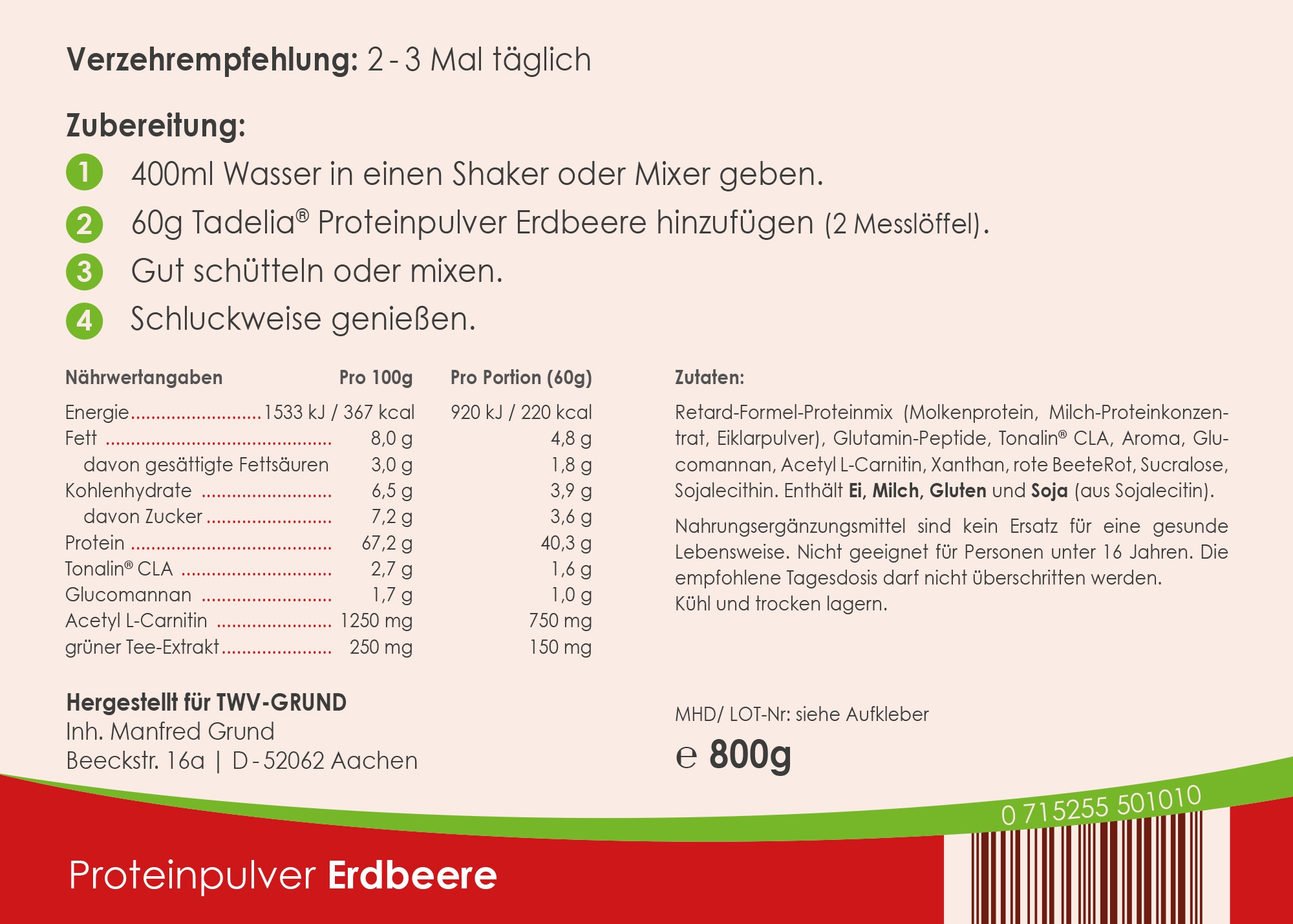 Tadelia® hCG Stoffwechseldiät PAKET 2 | Starterset ohne Hormony Complex G