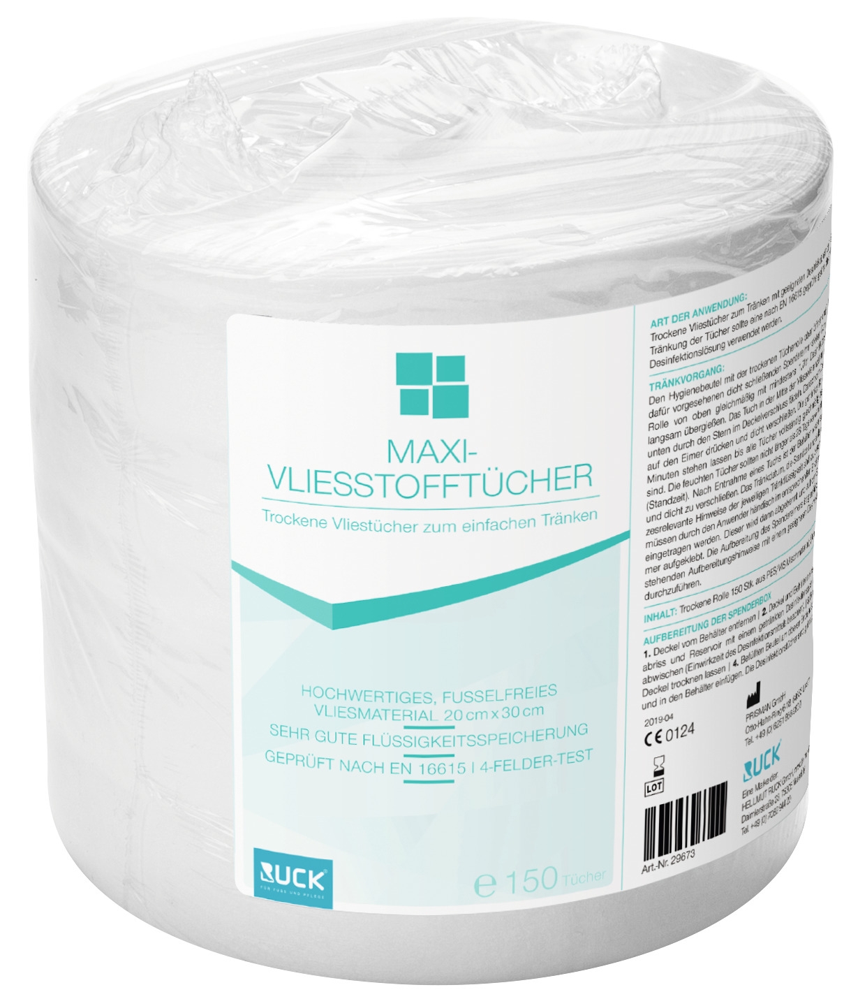 RUCK Maxi-Vliesstofftücher ohne Spendereimer | 150 Stück