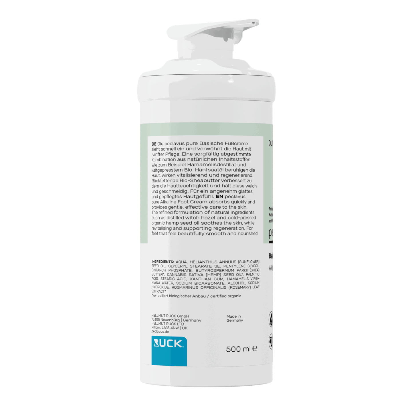 Peclavus pure Basische Fusscreme, 500 ml