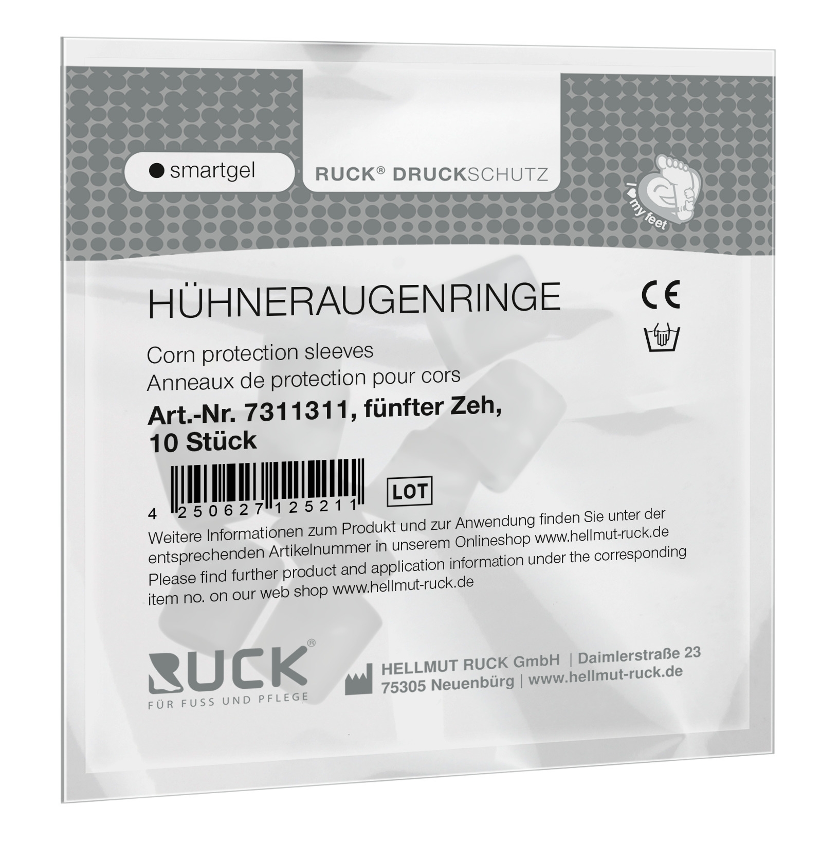 RUCK DRUCKSCHUTZ smartgel Hühneraugenring | 5 Zeh 10 Stück RUCK DRUCKSCHUTZ smartgel Hühneraugenring | 5 Zeh 10 Stück