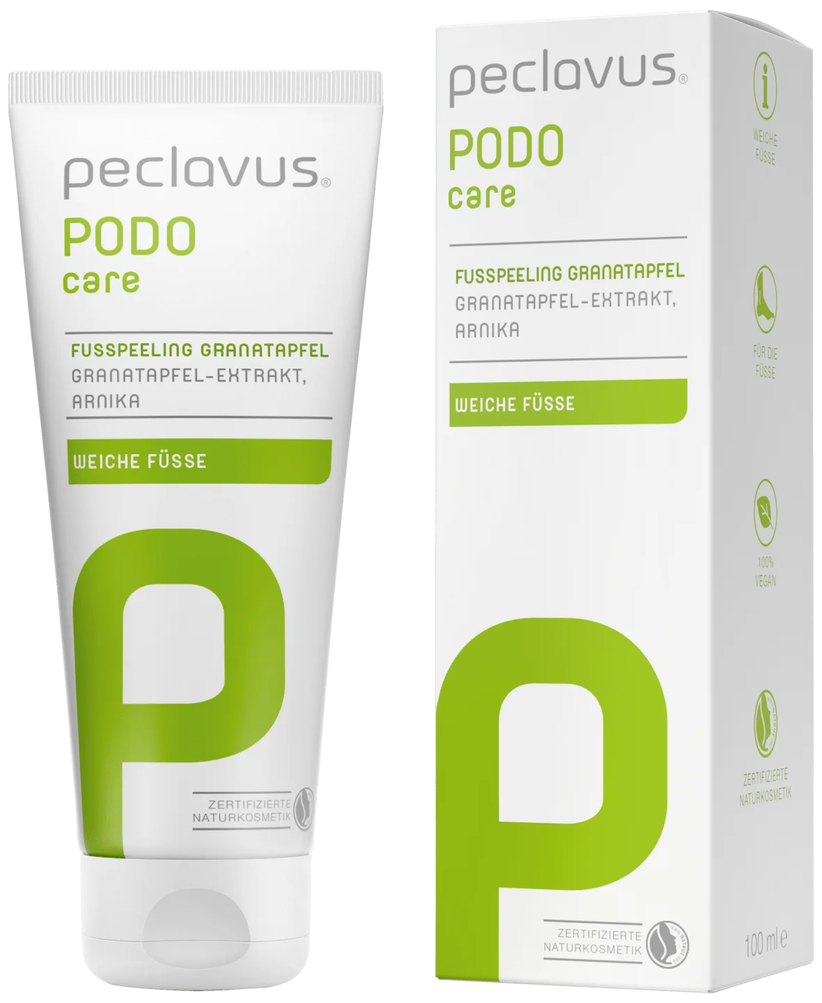 Peclavus Podocare Fußpeeling Granatapfel 100 ml (Staffelpreis)