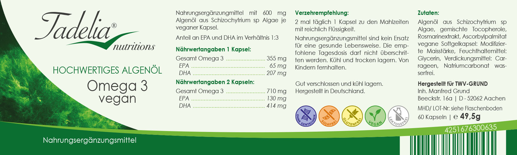 Tadelia® Stoffwechseldiät -- BAUKASTEN -- nach Ihren Bedürfnissen