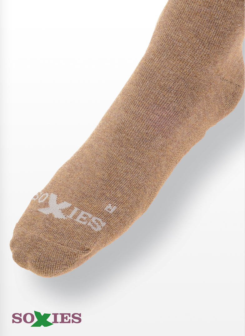 SOXIES - Strümpfe mit Gel-Einlage für die Unterstützung des Fussgewölbes - 1 Paar brau L SOXIES - Strümpfe mit Gel-Einlage für die Unterstützung des Fussgewölbes - 1 Paar brau L