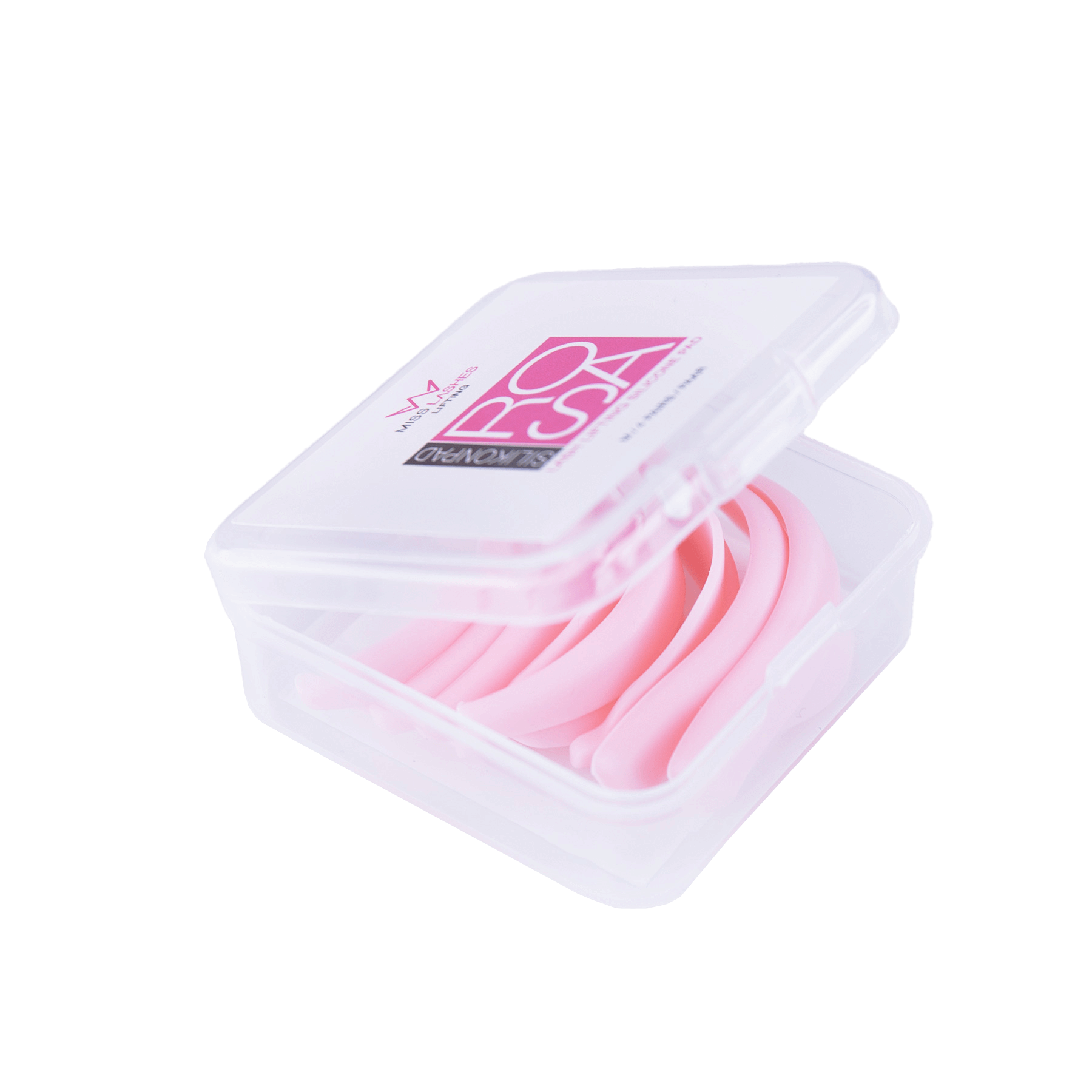 MISS LASHES Selbsthaftende Silikonpads in Rosa - L-Curl 4 Paare Gr. M