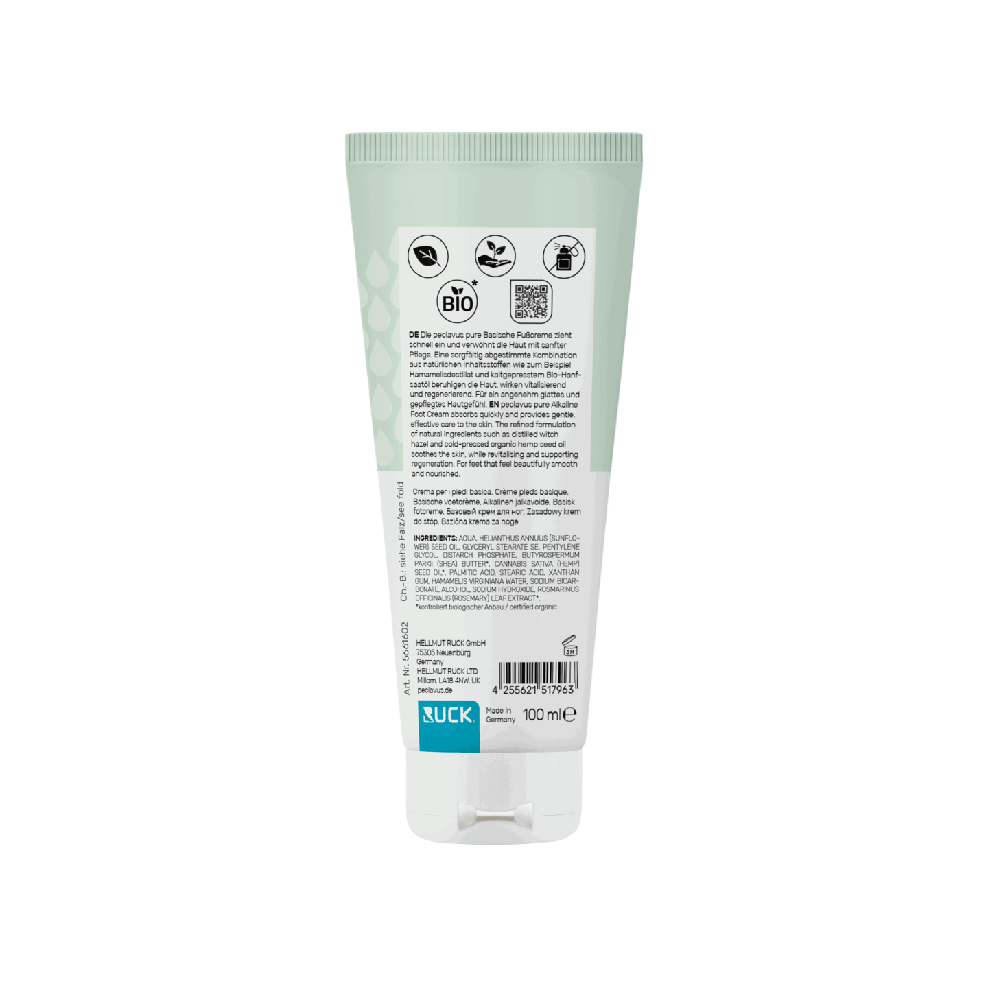 Peclavus pure Basische Fusscreme, 100 ml