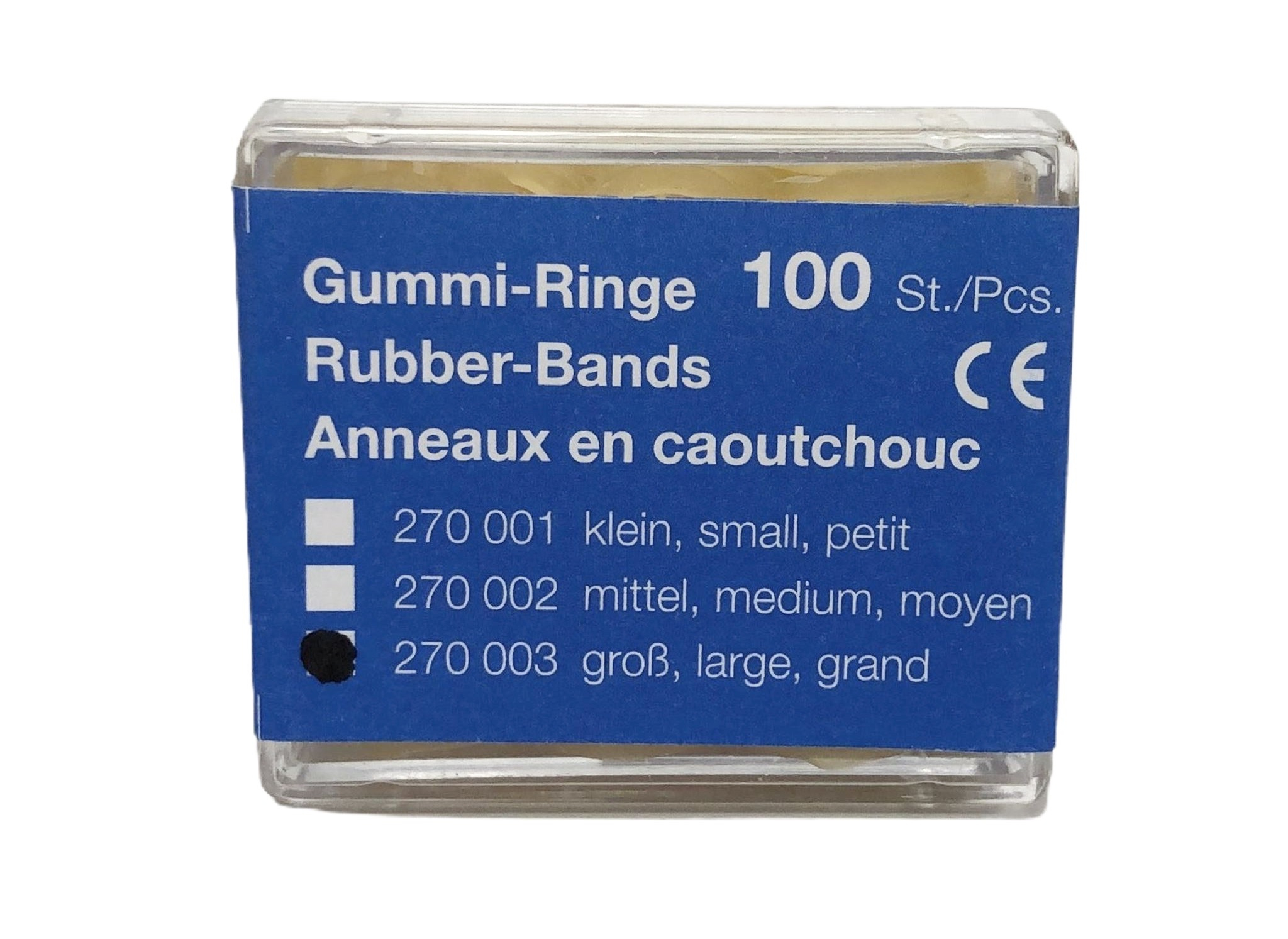 ERKODENT ERKI Gummi-Ringe. Gr. 3. Ø 6.35 mm