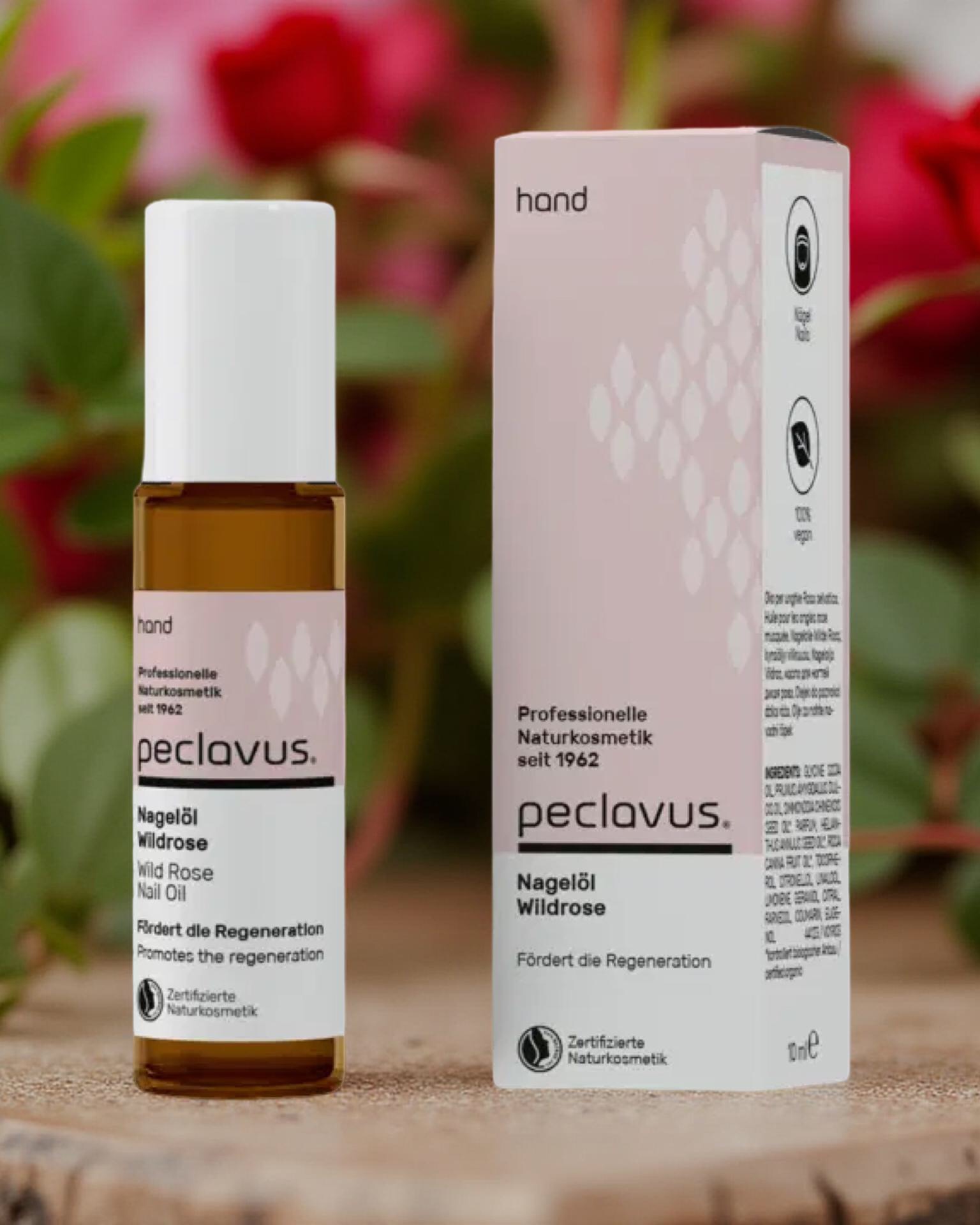 PECLAVUS hand Nagelöl Wildrose 10 ml | Regenerieren