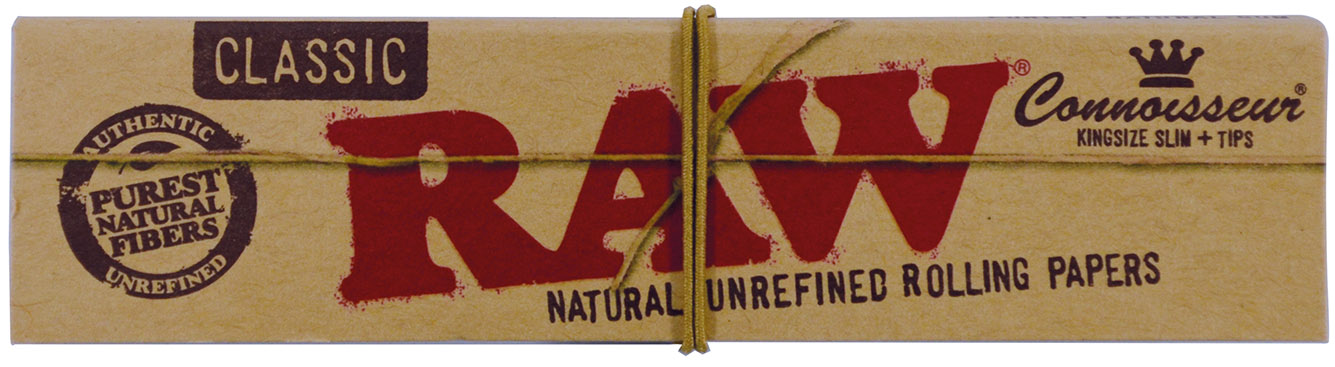 RAW papers | Connoisseur CLASSIC King Size Slim, inkl. Tips | BOX