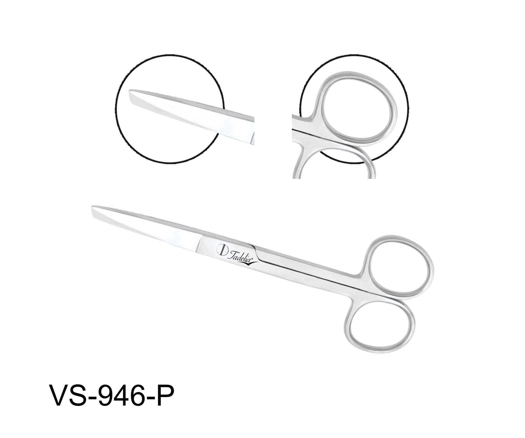 Tadelia® Professional Verbandschere stumpf-stumpf | VS-949-P | Länge 15 cm