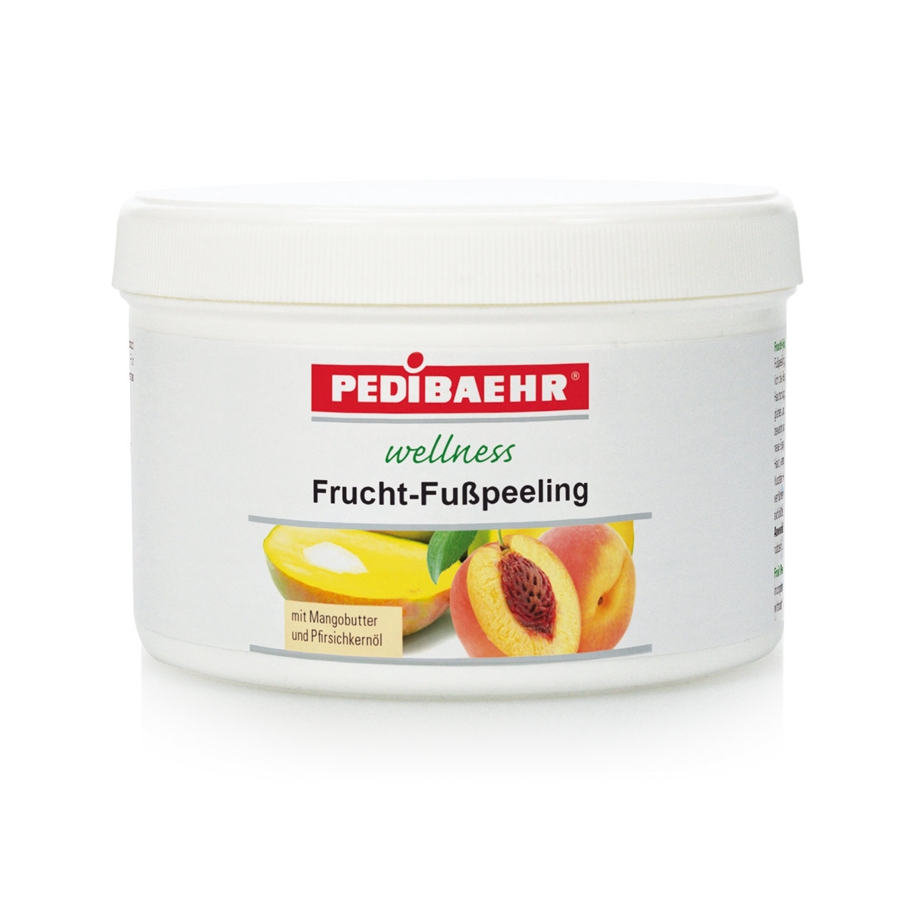 PEDIBAEHR - Wellness Frucht-Fußpeeling mit Mangobutter und Pfirsichkernöl, 450 ml