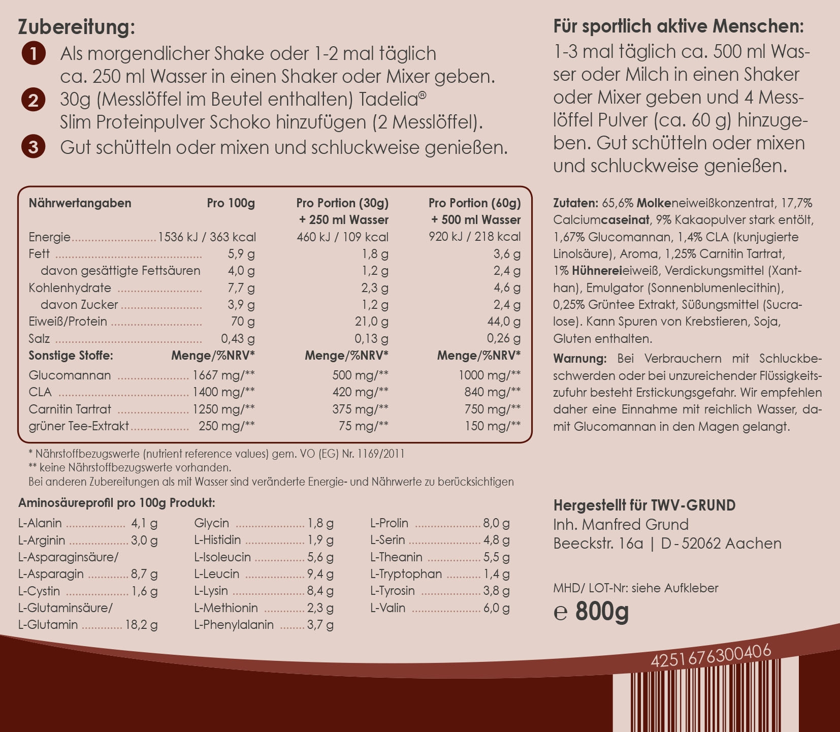 Tadelia® hCG Stoffwechseldiät PAKET 1 | Starterset mit Hormony Complex G