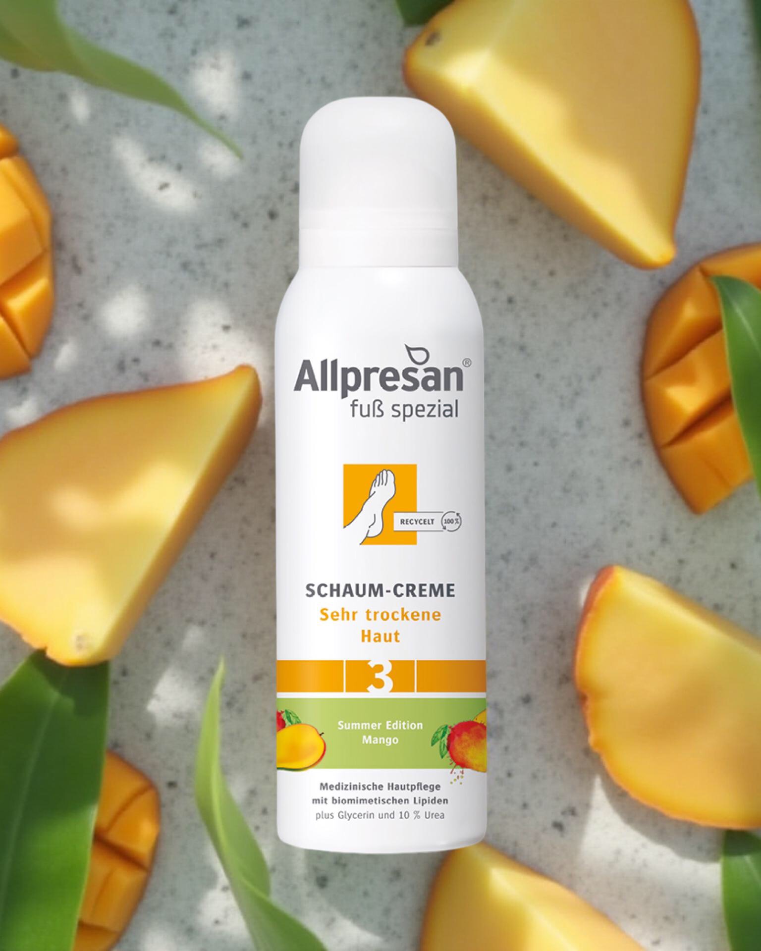 Allpresan Fuß spezial Schaum-Creme 3 für sehr trockene Haut Mango 125 ml