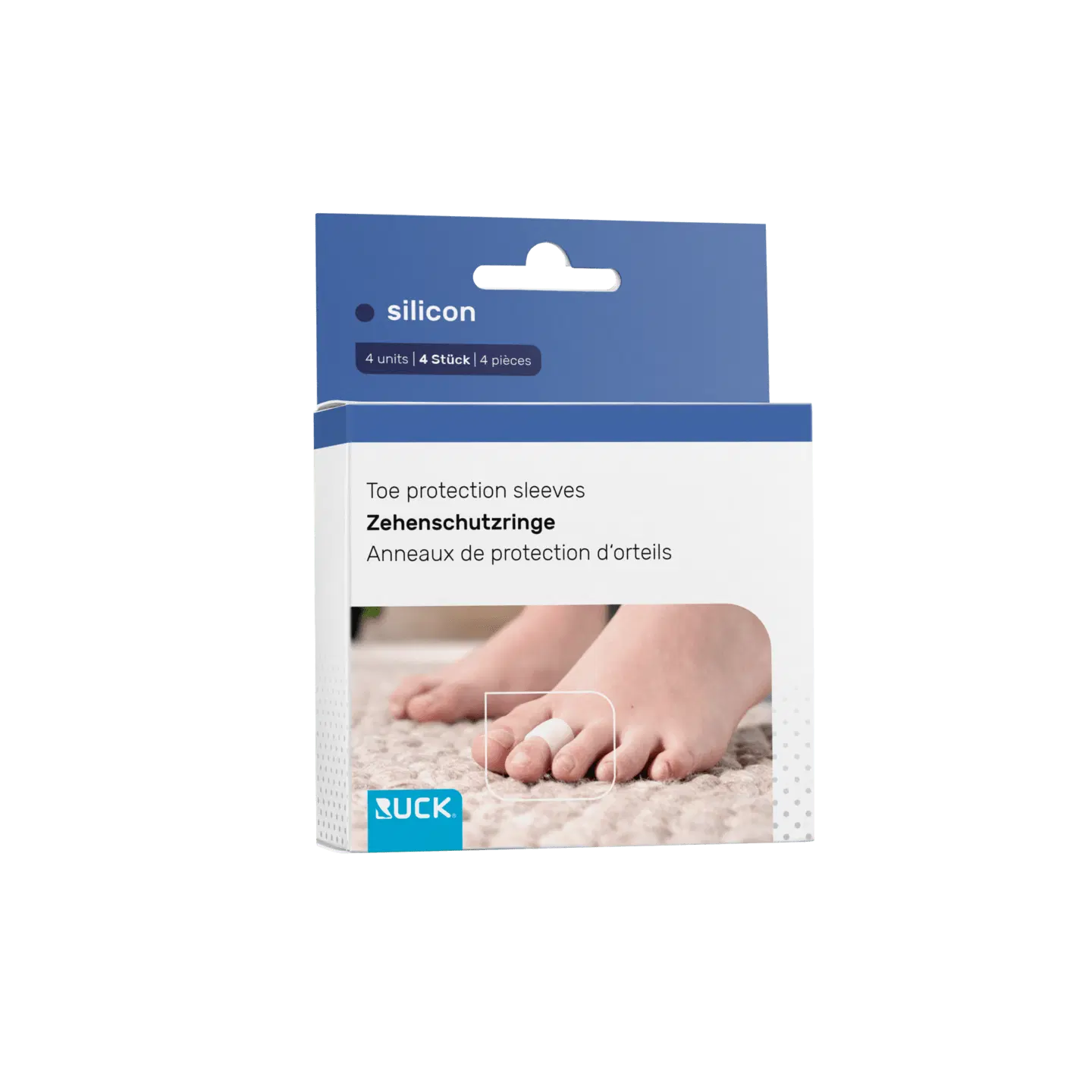 RUCK silicon Zehenringe, Gr. M, L 25 mm, Ø 14 mm, 4 Stück RUCK silicon Zehenringe, Gr. M, L 25 mm, Ø 14 mm, 4 Stück