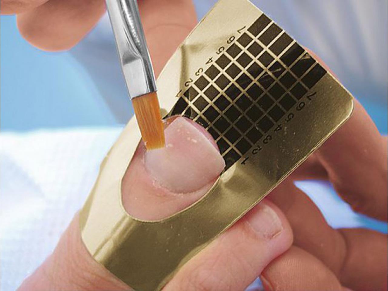Schablonen zur Verlängerung von Nägel Gel Acryl Gold 500 Stück