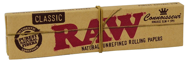 RAW papers | Connoisseur CLASSIC King Size Slim, inkl. Tips | BOX