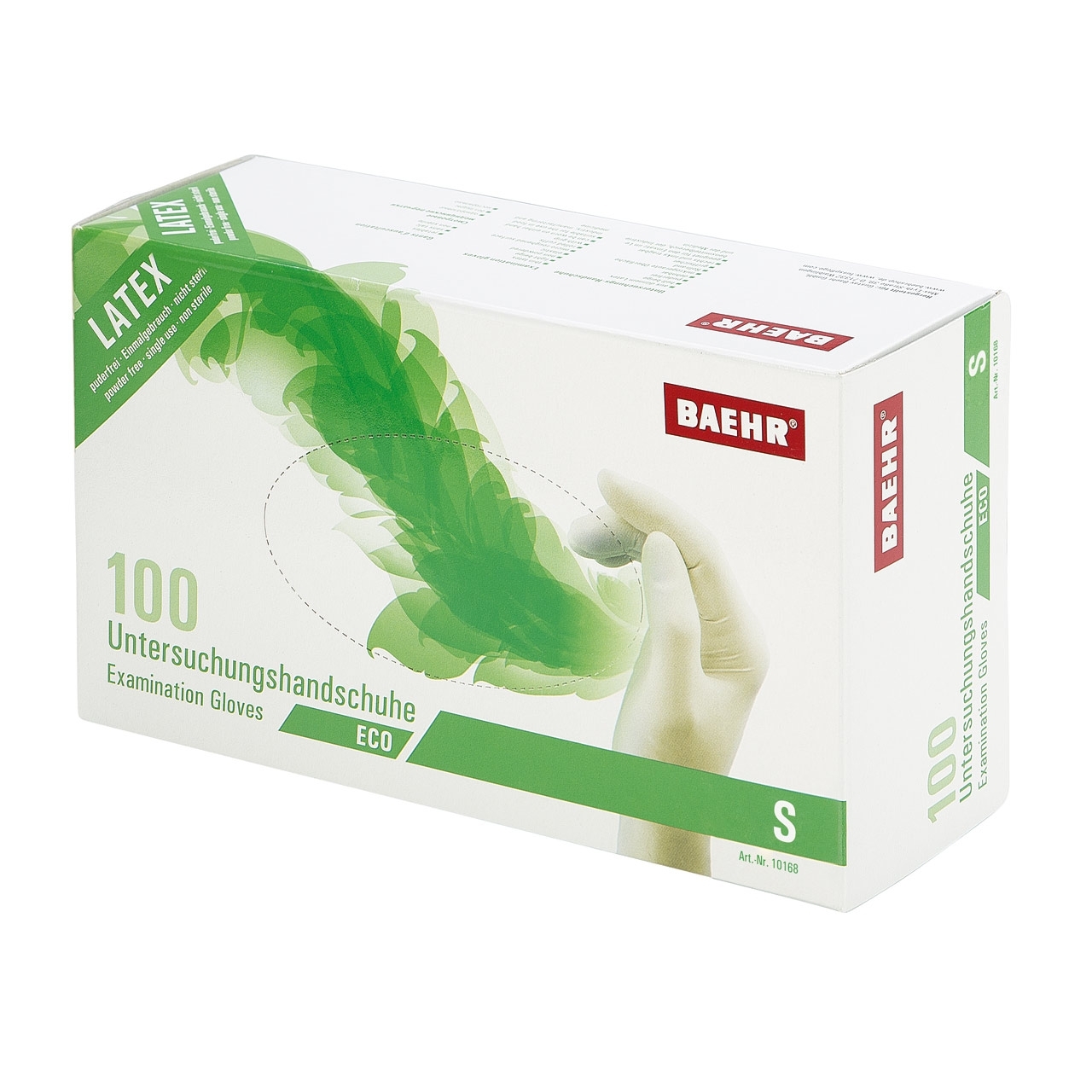 BAEHR Einmalhandschuhe Latex ECO | S klein puderfrei 100 Stück