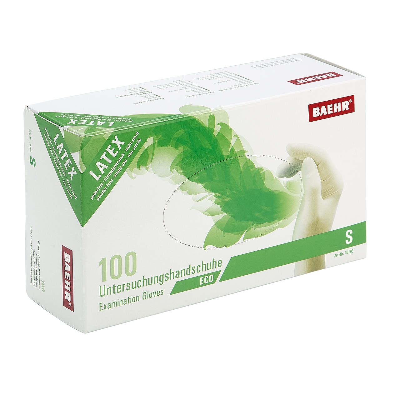 BAEHR Einmalhandschuhe Latex ECO | S klein puderfrei 100 Stück