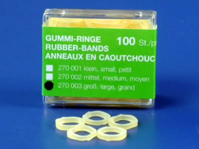 ERKODENT ERKI Gummi-Ringe. Gr. 3. Ø 6.35 mm