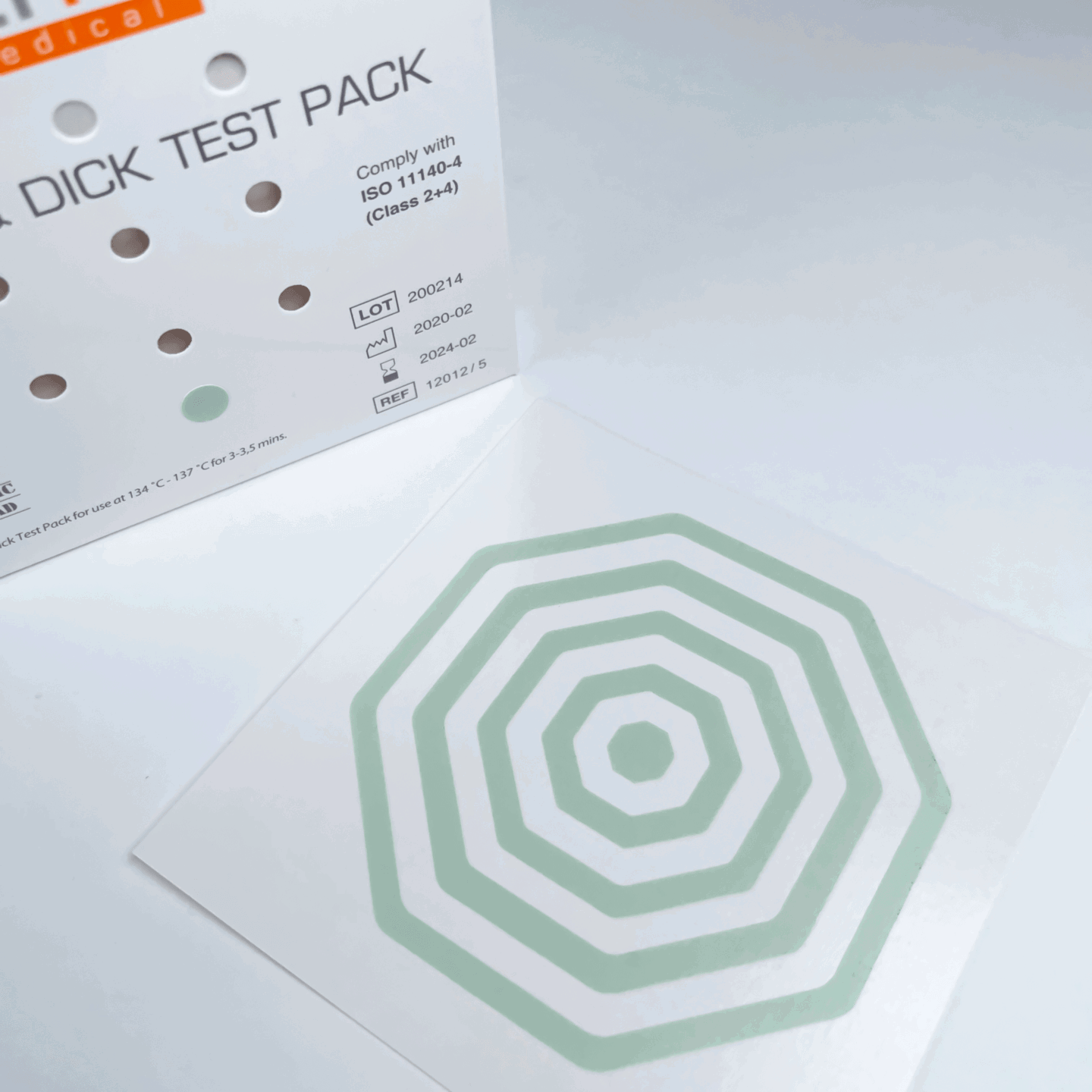 Bowie-Dick Einweg-Testpaket, zum Testen von Vakuumsterilisatoren