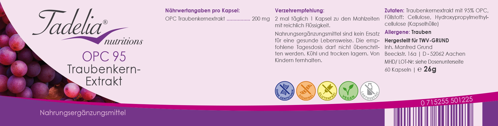 Tadelia® hCG* Stoffwechseldiät | Basisversorgung für Stabilisierungsphase mit Habajoy