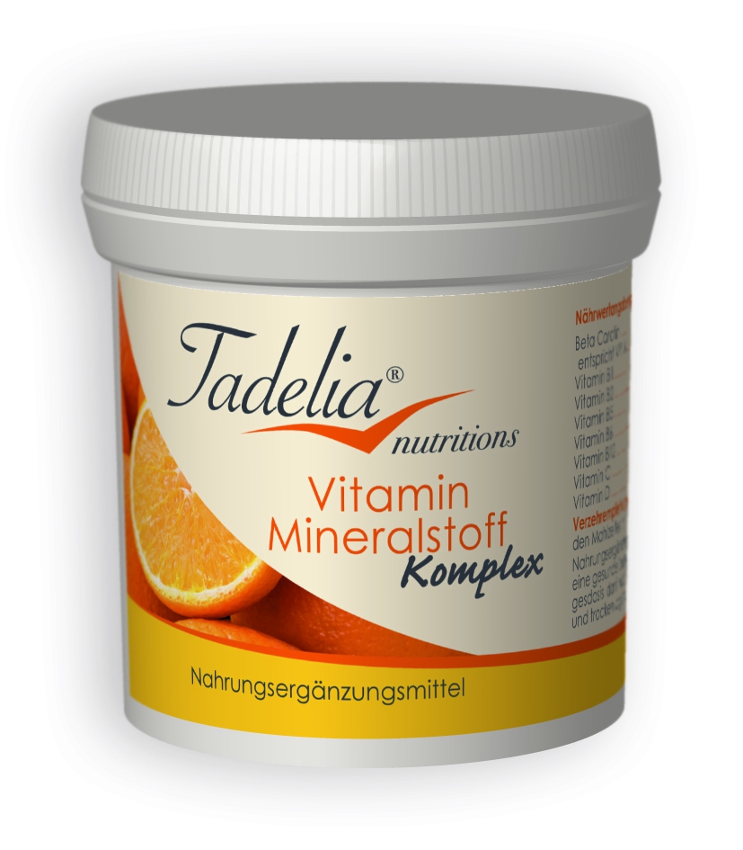 Tadelia® Vitamin Mineralstoff Komplex mit Tadelia hCG Stoffwechseldiätplan + Hormony Complex G B12 Tropfen