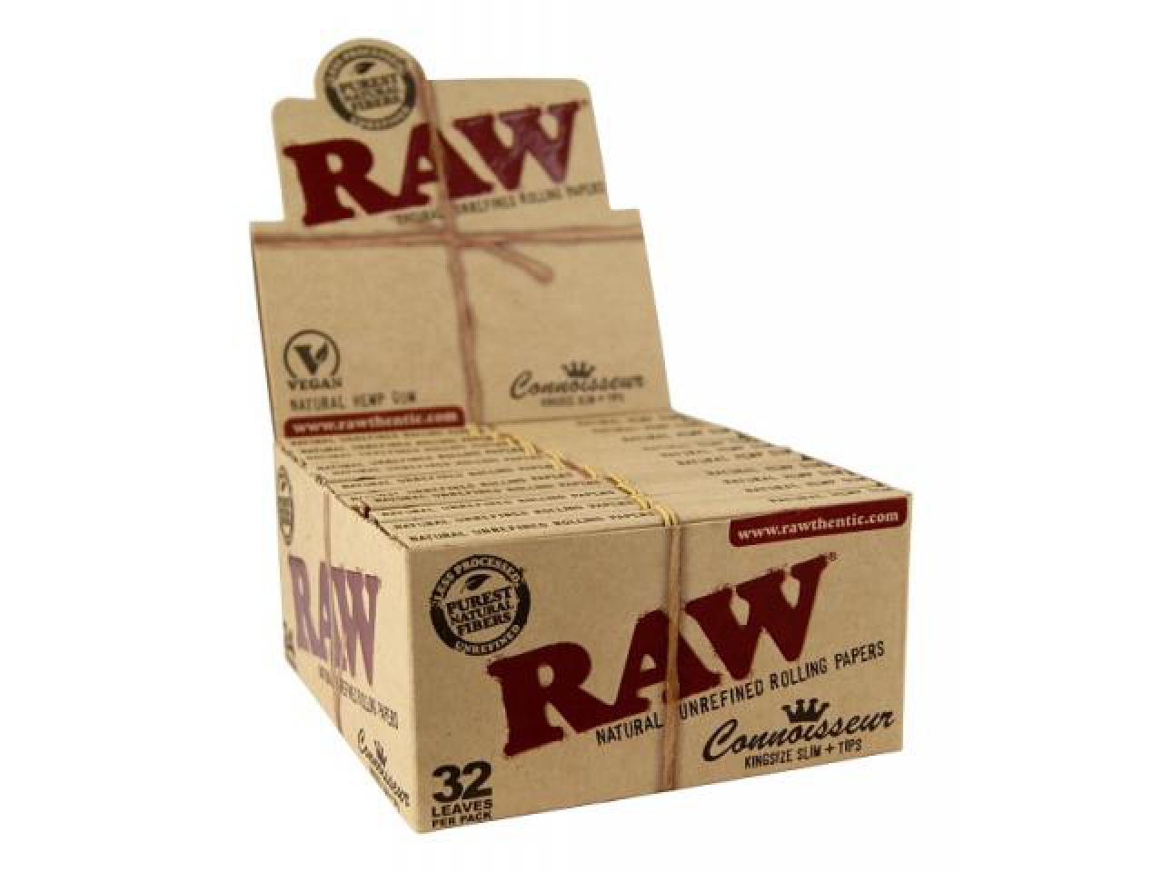 RAW papers | Connoisseur CLASSIC King Size Slim, inkl. Tips | BOX